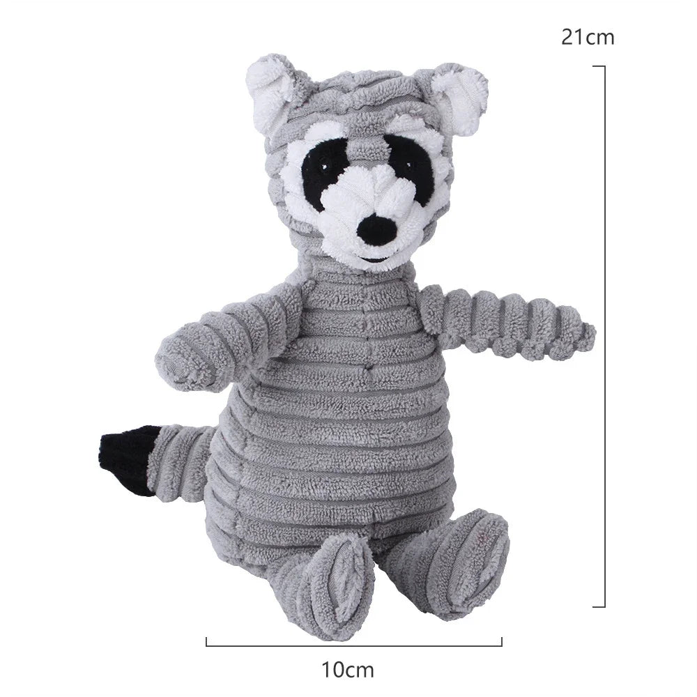 Plush toy  with dimensions on a white background